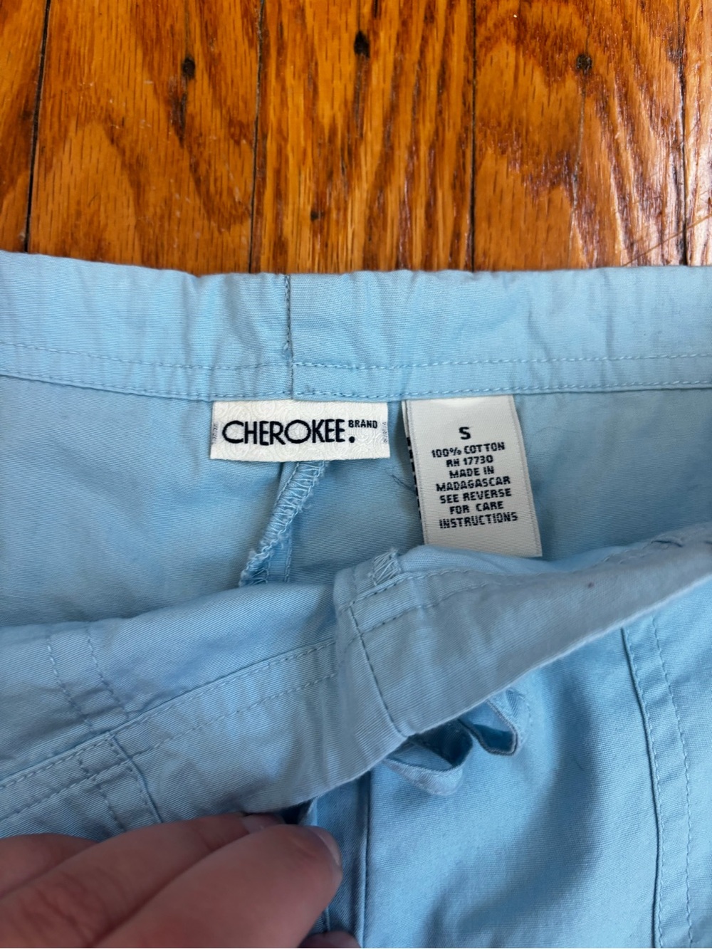 Light Blue Drawstring Capri Pants - Picture 3 of 5